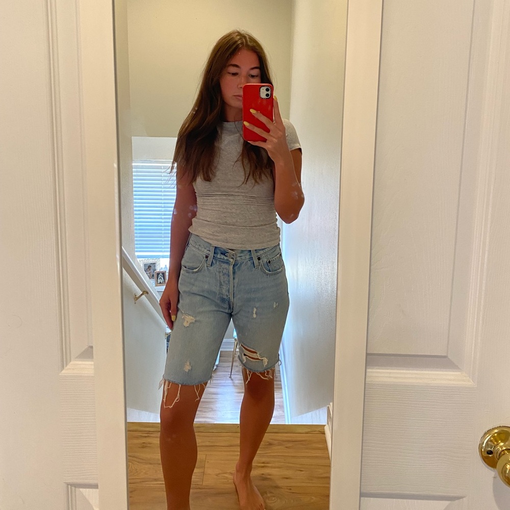 Levi’s Longline Denim Shorts